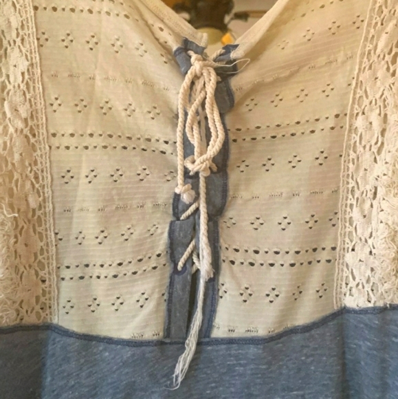 VINTAGE Free People "We the Free" Crochet Tunic S/M - Picture 3 of 4